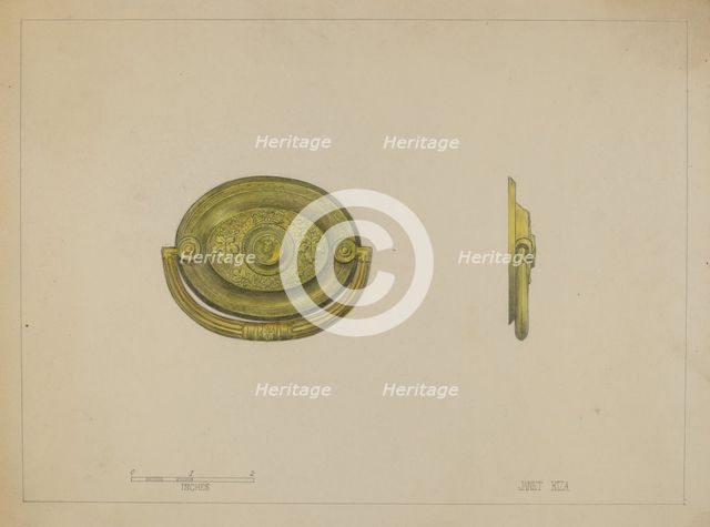 Drawer Pull, c. 1936. Creator: Janet Riza.