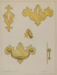 Drawer Pull, c. 1936. Creator: Janet Riza
