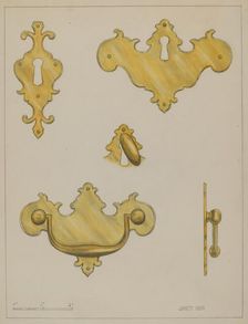 Drawer Pull, c. 1936. Creator: Janet Riza