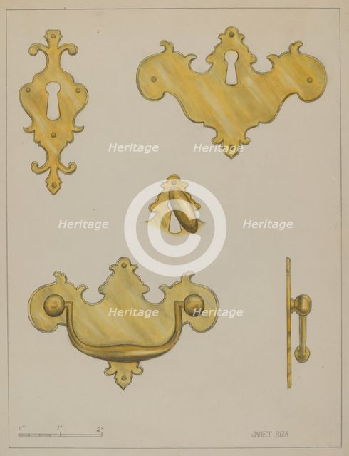 Drawer Pull, c. 1936. Creator: Janet Riza.