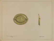 Drawer Pull, c. 1936. Creator: Janet Riza