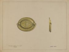 Drawer Pull, c. 1936. Creator: Janet Riza