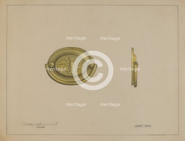 Drawer Pull, c. 1936. Creator: Janet Riza.