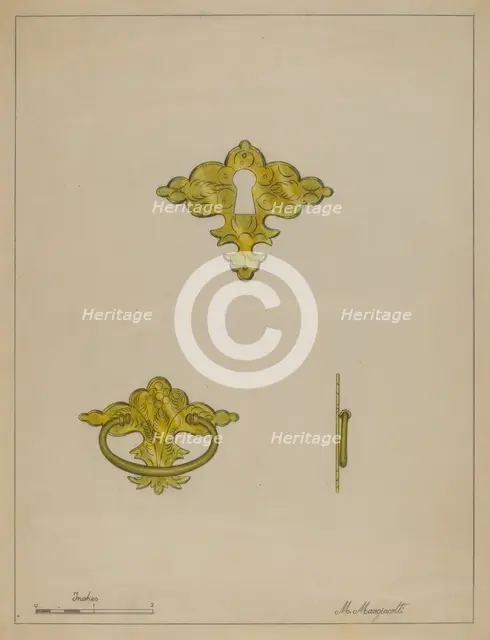 Drawer Pull, c. 1936. Creator: Matthew Mangiacotti.