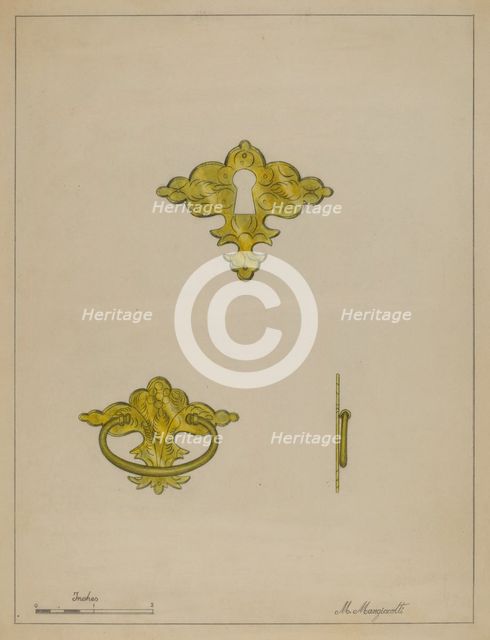 Drawer Pull, c. 1936. Creator: Matthew Mangiacotti.