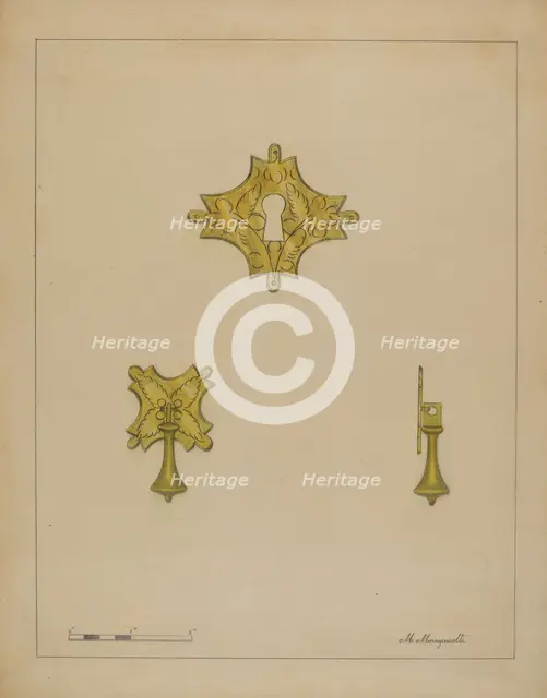 Drawer Pull, c. 1936. Creator: Matthew Mangiacotti.