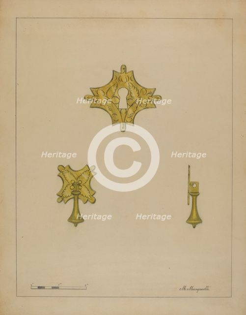 Drawer Pull, c. 1936. Creator: Matthew Mangiacotti.