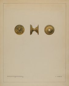 Drawer Pull, c. 1936. Creator: Philip Johnson