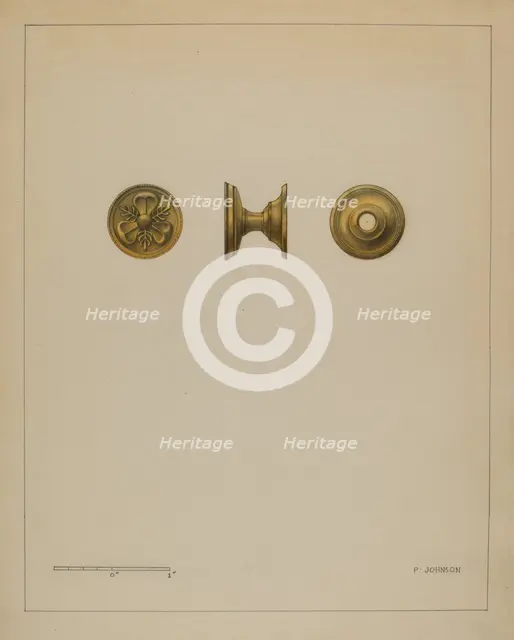 Drawer Pull, c. 1936. Creator: Philip Johnson.