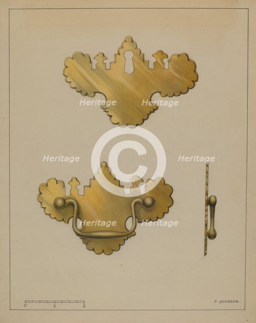 Drawer Pull, c. 1936. Creator: Philip Johnson.