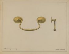 Drawer Pull, c. 1936. Creator: Philip Johnson