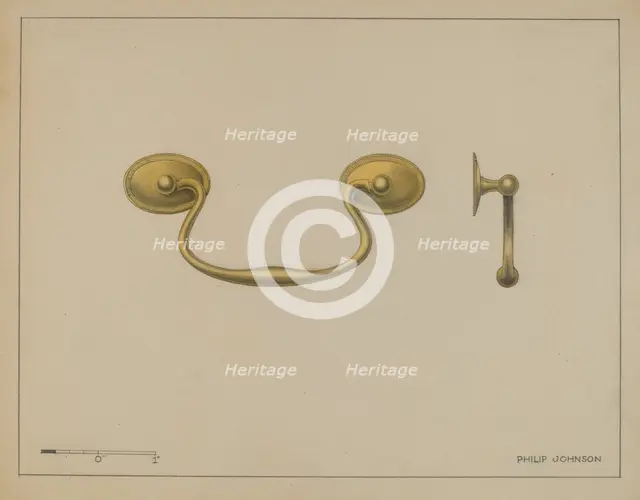 Drawer Pull, c. 1936. Creator: Philip Johnson.