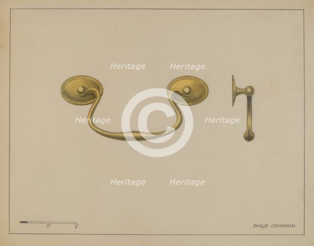 Drawer Pull, c. 1936. Creator: Philip Johnson.