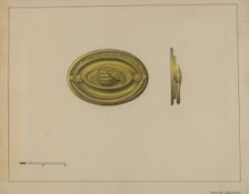 Drawer Pull, c. 1937. Creator: Philip Johnson
