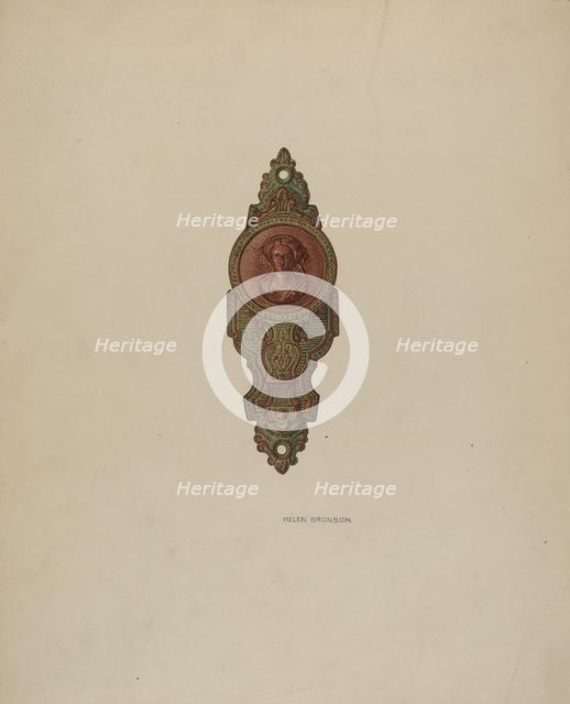 Drawer Pull, c. 1941. Creator: Helen Bronson.