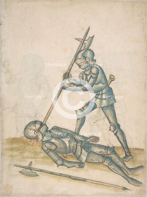 Drawings Showing Combat on Foot (Champ Clos), 16th century. Creator: Unknown.