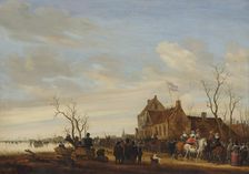 Drawing the Eel, early 1650s. Creator: Salomon Ruysdael