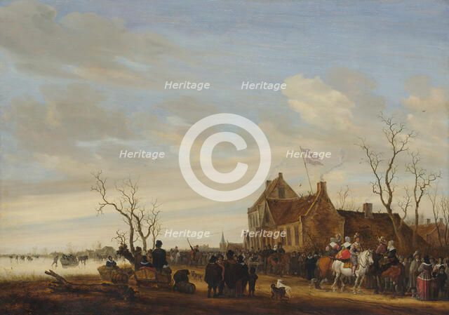 Drawing the Eel, early 1650s. Creator: Salomon Ruysdael.