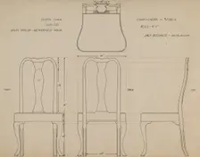 Drawing for Chair, 1935/1942. Creator: Jack Bochner