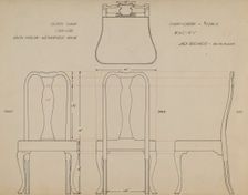 Drawing for Chair, 1935/1942. Creator: Jack Bochner