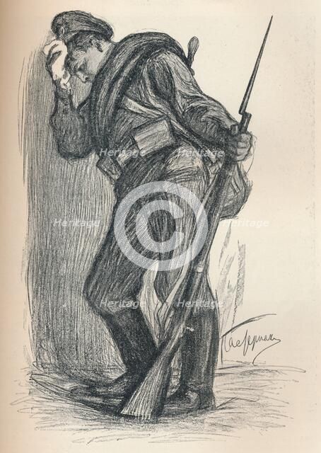 'Drawing for a War Fund Poster', c1914. Artist: Leonid Osipovich Pasternak.