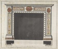 Drawing for a Mantelpiece, 1780-90. Creator: Anon