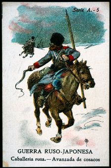 Drawing for a sticker of the Russian-Japanese War series, 1905. Creator: Mestres, Apeles. (1854-1936)