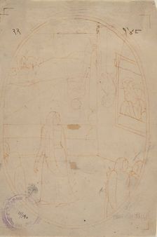 Drawing for an Illustration from a Sat Sai of Bihari Lal Series: The Message of the Eyes..., ca. 178 Creator: First generation after Nainsukh (active ca. 1735-78)