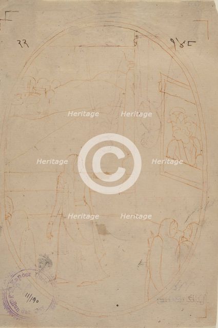Drawing for an Illustration from a Sat Sai of Bihari Lal Series: The Message of the Eyes..., ca. 178 Creator: First generation after Nainsukh (active ca. 1735-78).