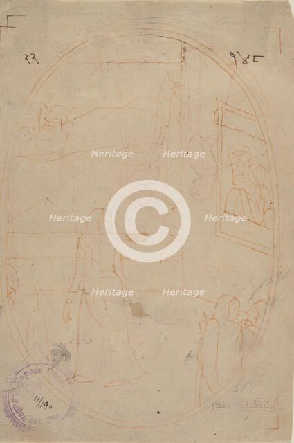 Drawing for an Illustration from a Sat Sai of Bihari Lal Series: The Message of the Eyes..., ca. 178 Creator: First generation after Nainsukh (active ca. 1735-78).