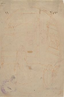 Drawing for an Illustration from a Sat Sai of Bihari Lal Series: The Message of the Eyes..., ca. 178 Creator: First generation after Nainsukh (active ca. 1735-78)