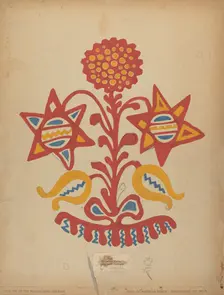 Drawing for Plate 11: From the Portfolio "Folk Art of Rural Pennsylvania", c. 1939. Creator: Unknown