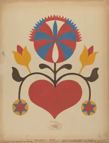 Drawing for Plate 13: From the Portfolio "Folk Art of Rural Pennsylvania", c. 1939. Creator: Unknown