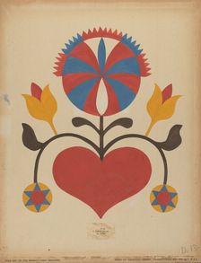 Drawing for Plate 13: From the Portfolio "Folk Art of Rural Pennsylvania", c. 1939. Creator: Unknown