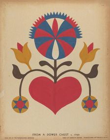 Drawing for Plate 13: From the Portfolio "Folk Art of Rural Pennsylvania", c. 1939. Creator: Unknown