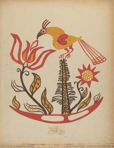 Drawing for Plate 14: From the Portfolio "Folk Art of Rural Pennsylvania", c. 1939. Creator: Unknown