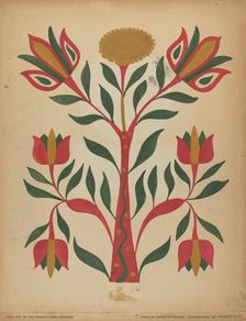 Drawing for Plate 7: From Portfolio "Folk Art of Rural Pennsylvania", c. 1939. Creator: Unknown