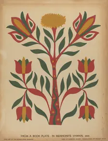 Drawing for Plate 7: From Portfolio "Folk Art of Rural Pennsylvania", c. 1939. Creator: Unknown