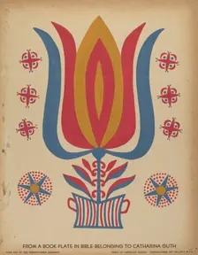 Drawing for Plate 9: From the Portfolio "Folk Art of Rural Pennsylvania", c. 1939. Creator: Unknown