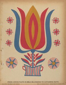 Drawing for Plate 9: From the Portfolio "Folk Art of Rural Pennsylvania", c. 1939. Creator: Unknown