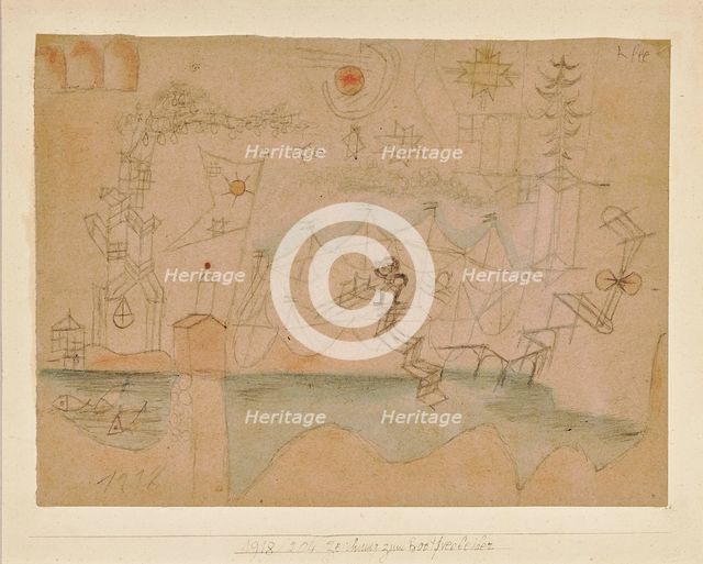 Drawing for the boat rental, 1918. Creator: Klee, Paul (1879-1940).