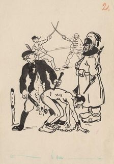 Drawing for the story The Well of the Wise Men by Selma Lagerlof, around 1940. Creator: Andrej Kovacik