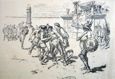 Drawing for the work Last Days of Pompeii 20th century. Creator: Mestres, Apeles. (1854-1936)