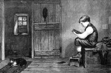 "Drawing from Life," by J. Henderson, 1870. Creator: William Hollidge