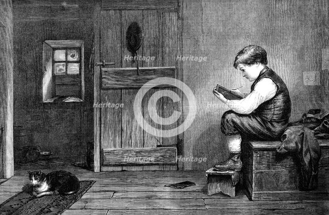 "Drawing from Life," by J. Henderson, 1870. Creator: William Hollidge.