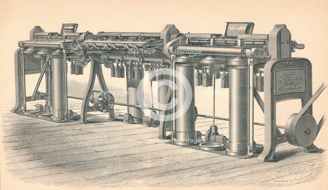 Drawing Frame, by Platt, Brothers & Co. Oldham', 1874. Artist: GB Smith.