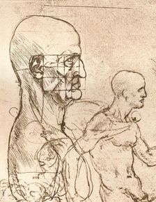 Drawing illustrating the theory of the proportions of the human figure, c1472-c1519 (1883). Artist: Leonardo da Vinci
