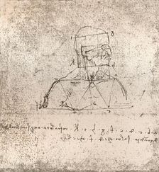 Drawing illustrating the theory of the proportions of the human figure, c1472-c1519 (1883). Artist: Leonardo da Vinci