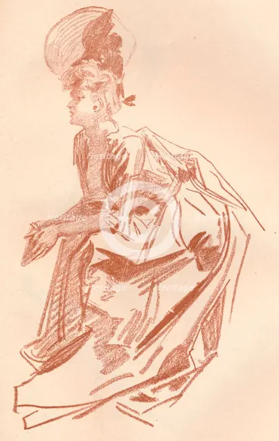 'Drawing in Sanguine', c1900 (1903-1904). Artist: Jules Cheret.