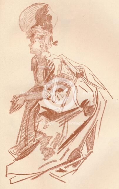 'Drawing in Sanguine', c1900 (1903-1904). Artist: Jules Cheret.